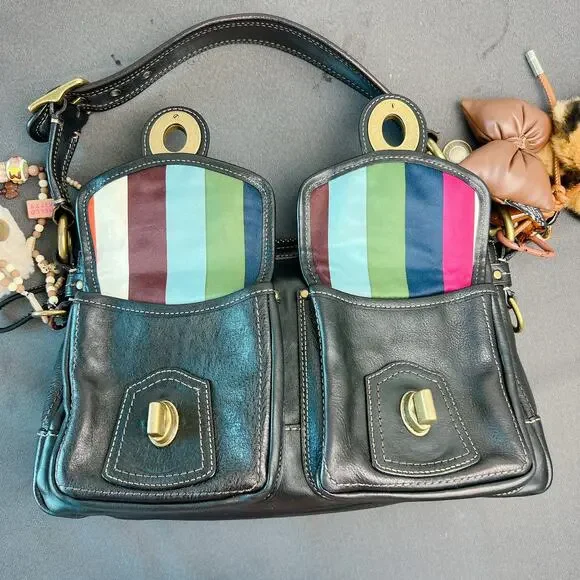 Coach Legacy 65th Anniversary Black Leather Shoulder Bag 10328